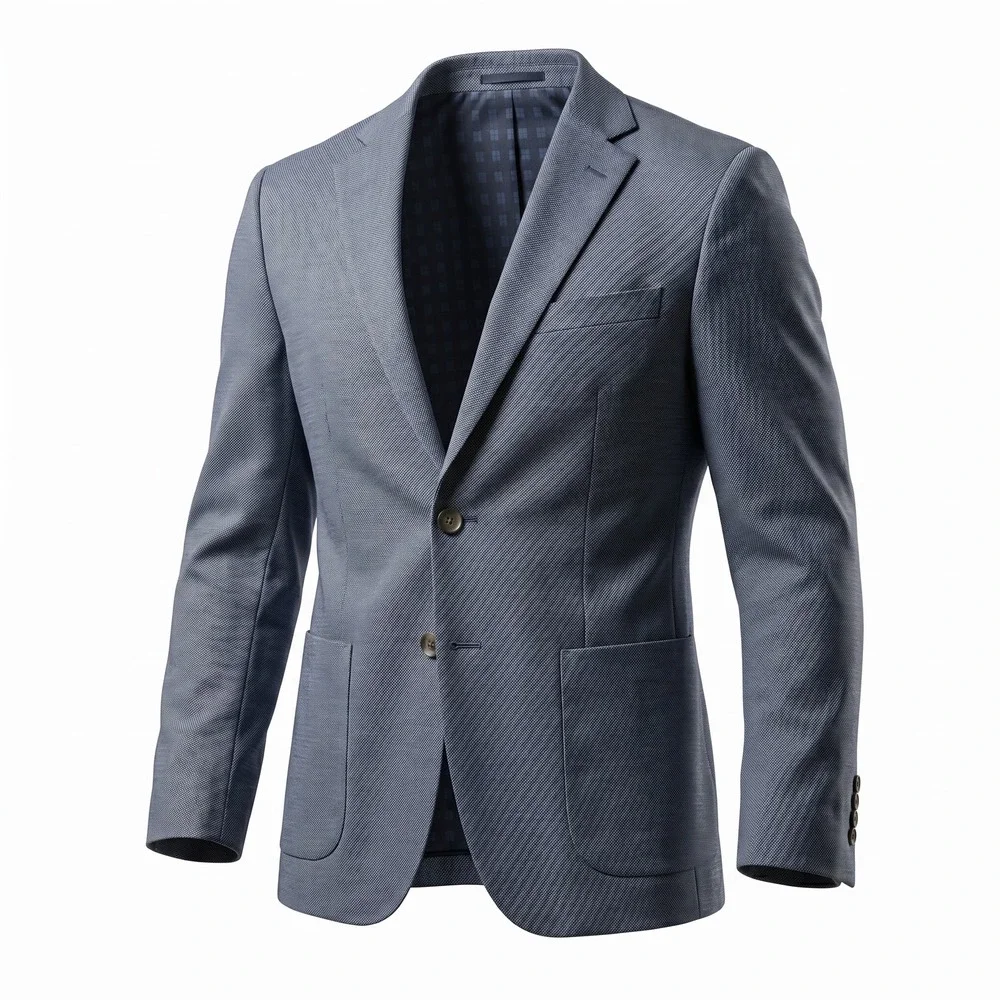 Jos. A. Bank Traveler Mens 38S Slim Fit Blue Micro Pattern Blazer Sport Coat
